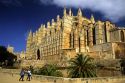 Flying buttresses on the Palma Cathedral in Majorca, Spain.