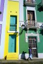 Colorful housing and doorways in Old San Juan, San Juan, Puerto Rico.