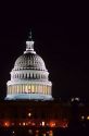 United States Capitol Building at night in Washington DC.