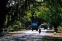 Vehicles travel on a road near Aurangabad, India.