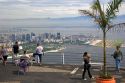 Visitors view Rio de Janeiro from Sugarloaf Peak, Brazil.
