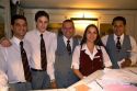 Front desk staff at Hotel Colon in Buenos Aires, Argentina.