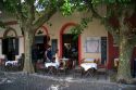 Outdoor cafe in Colonia, Uraguay.