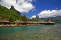 The Kaveka Hotel with bungalows on the island of Moorea.
