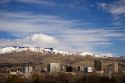 Foothills with snow and cityscape of Boise, Idaho.