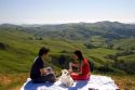 Couple having a picnic along california highway 22 near San Louis Obispo.