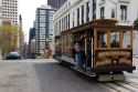 California Street cable car in San Francisco, California.