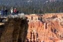 Overlook and tourists at Bryce Canyon National Park, Utah.
