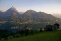 Alpine scene near Weesen and Walensee, Switzerland.