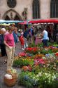 An open air market in the village of Ribeauville, Eastern France.