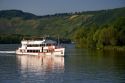 Tour boat on the Mosel River in northwest Germany.