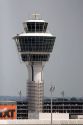 Air traffic control tower at the Munich airport, Germany.
