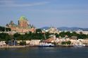 A view of Quebec City and the Chateau Frontenac across the St. Lawrence River, Canada.