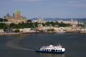 Ferry boat on the St. Lawrence River at Quebec City, Quebec, Canada.