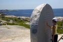 Rock Memorial dedicated to the victims of Swiss Air flight 111 who crashed near Peggy's Cove, Nova Scotia, Canada.