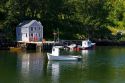 A boat house at Boutiliers Cove, Nova Scotia, Canada.