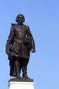 Statue of Samuel Champlain in Quebec City, Quebec, Canada.