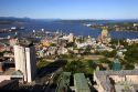 Aerial images of Quebec City from atop the Observatoire de la Capitale, Quebec, Canada.