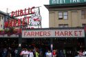 The entrance to the Pike Place Market in Seattle, Washington.
