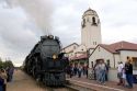 Historic steam locomotive Challenger visits Boise, Idaho.
