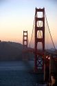 The Golden Gate Bridge at dusk, San Francisco, California.