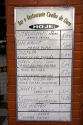 Restaurant menu board with prices in the Liberdade asian section of Sao Paulo, Brazil.