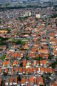 Aerial view of housing in Sao Paulo, Brazil.