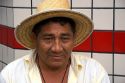 Elderly Brazilian man wearing a straw hat in Manaus, Brazil.
