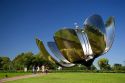 Floralis Generica kinetic sculpture designed by Marta Minujin at the United Nations Plaza in Buenos Aires, Argentina.