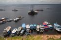 Amazon river boats at Manaus, Brazil.