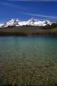 Little Redfish Lake and the Sawtooth Mountains in Stanley, Idaho.