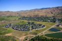 Aerial view of Harris Ranch subdivision in Boise, Idaho.