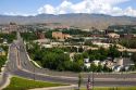 A view of Capitol Boulevard and downtown Boise, Idaho.