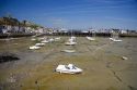 Low tide at The Harbor of Granville, a coastal commune in the department of Manche, France.