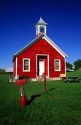 Small red school house in rural Wisconsin.