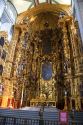 A gold alter inside the Catedral Metropolitana located in the central square, the zolalo, Mexico.