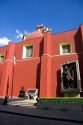 The rear exterior of the Palacio de Mineria in Mexico City, Mexico.