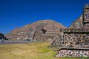 Pyramid of the Moon at Teotihuacan in the State of Mexico, Mexico.