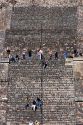 Tourists walk up and down the steps of the Pyramid of the Moon at Teotihuacan in the State of Mexico, Mexico.