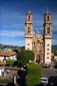 The parish church of Santa Prisca at Taxco in the State of Guerrero, Mexico.