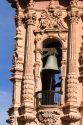A bell on the parish church Santa Prisca at Taxco in the State of Guerrero, Mexico.