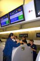 The TACA airlines ticket counter at the Mexico City International Airport in Mexico City, Mexico.