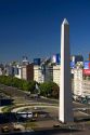 Obelisk in the Plaza de la Republica in Buenos Aires, Argentina.