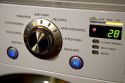 The control panel for a modern washing machine.