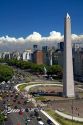 The Obelisk at the Plaza de la Republica in Buenos Aires, Argentina.