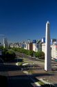 The Obelisk in the Plaza de la Republica along the Avenida 9 de Julio in Buenos Aires, Argentina.