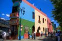 Colorful buildings on the Caminito in the La Boca barrio of Buenos Aires, Argentina.