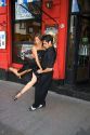Tango dancers in front of a restaurant in Buenos Aires, Argentina.