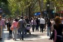 People walking on the Paseo Ahumada in Santiago, Chile.
