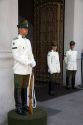 Guards outside the Palacio de la Moneda in Santiago, Chile.